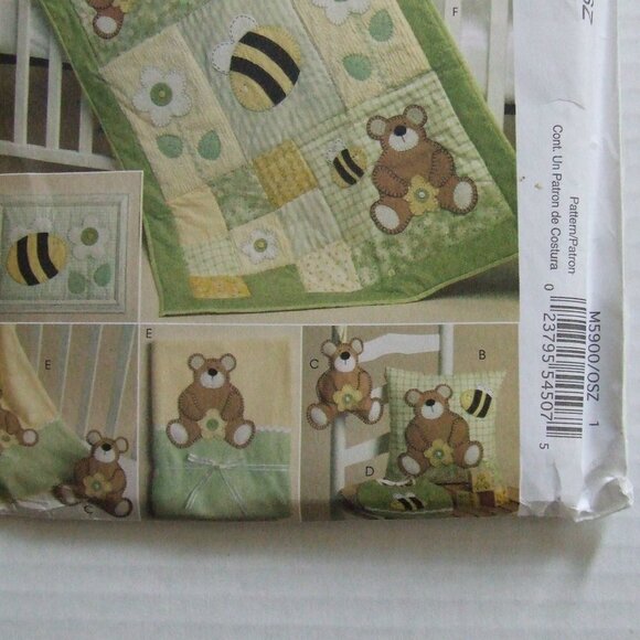 Baby blanket sewing pattern McCalls Crafts 5900 uncut infant linen decor layette - Picture 3 of 9